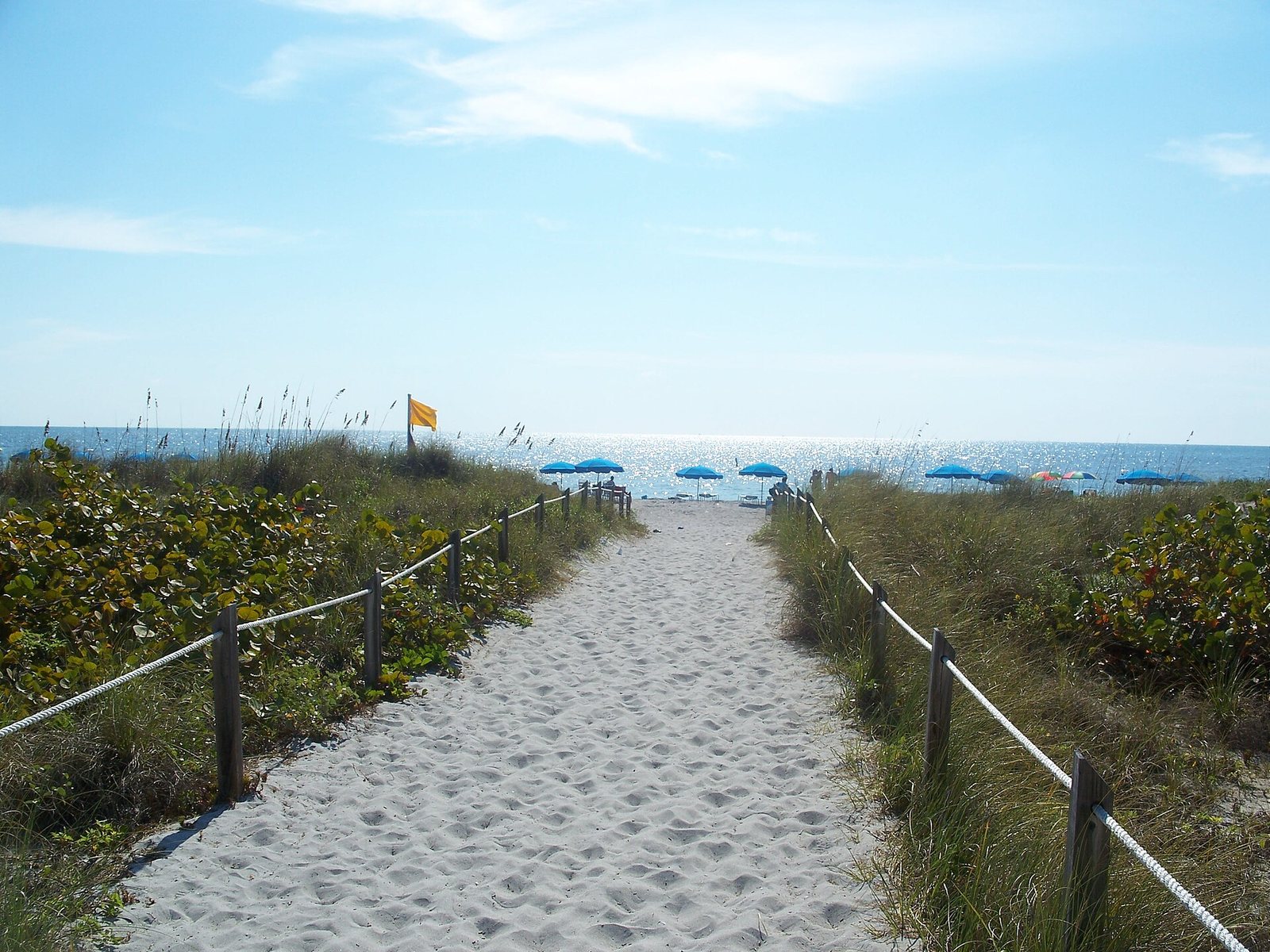 Beach at Bill Baggs Cape Florida State Park on Key Biscayne.