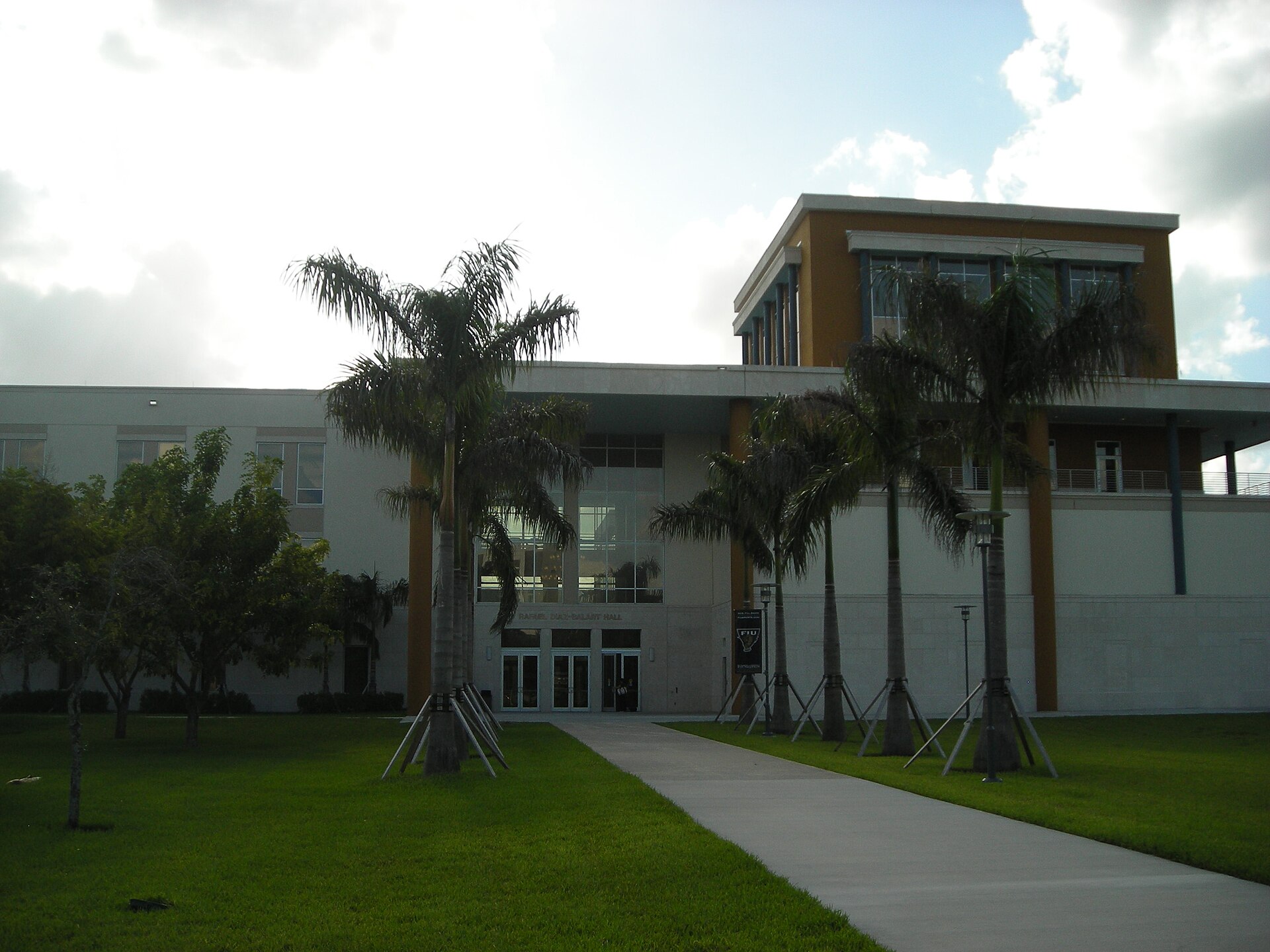 Modern academic building on the Florida International University campus.