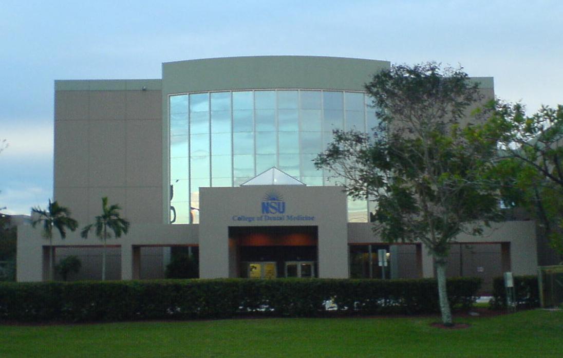 College of Dental Medicine building on the Nova Southeastern University campus in Davie.